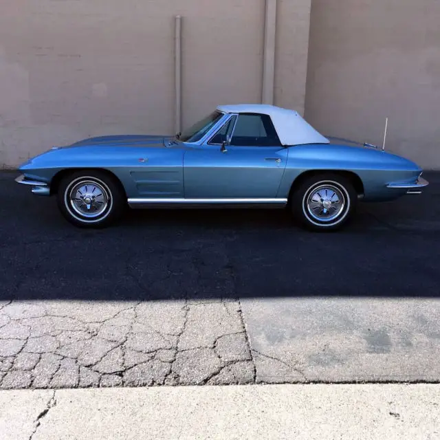 1964 chevrolet corvette convertible - numbers matching 327 with 76k actual miles