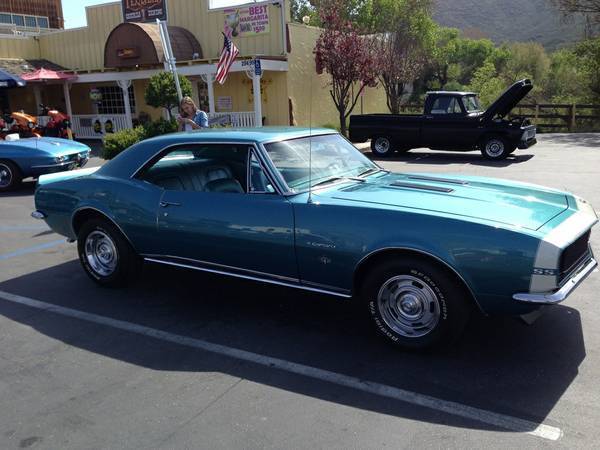 1967 chevrolet camaro ss/rs - emerald turquoise - numbers matching w/ history