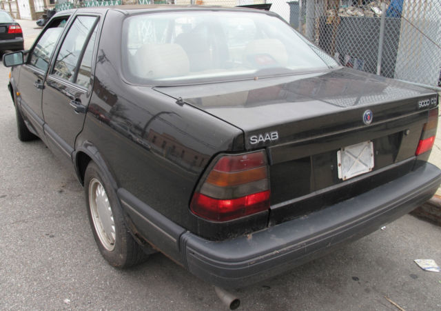 1991 saab 9000 cd non-turbo auto 119k black with super clean tan leather
