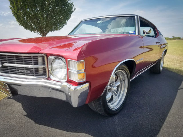1971 chevrolet chevelle malibu 4254 miles black cherry metallic v8 automatic