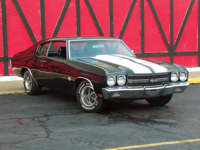 1970 chevrolet chevelle -priced to sell ss454-build sheet-real nice black paint