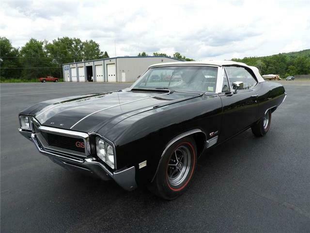 1968 buick skylark gs400 rare original black/white convertible. rotisserie