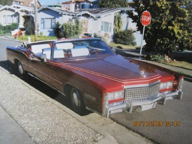 obo "classic" 1975 cadillac fleetwood eldorado convertible in stockton, ca