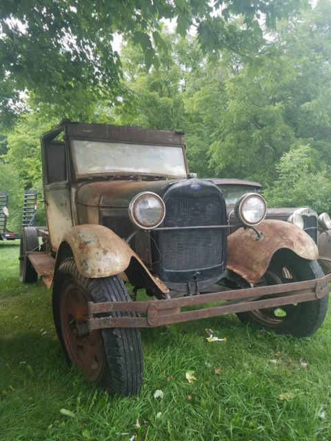 1929 ford model a aa stake flat bed truck patina barn find runs pickup