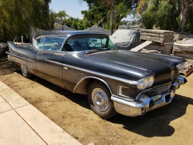1958 cadillac coupe deville,original black paint,unrestored california barn find