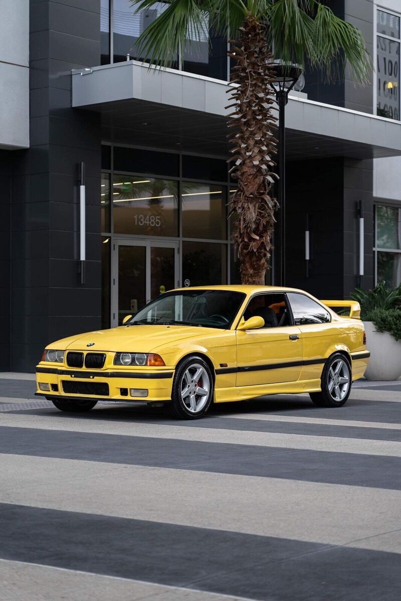 1994 bmw m3 coupe yellow rwd manual
