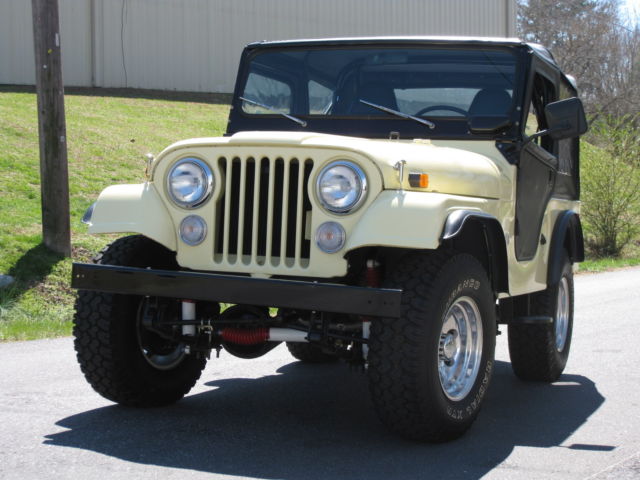 1969 cj-5 4x4 frame-off restoration/factory "dauntless" v6 eng. super nice in nc