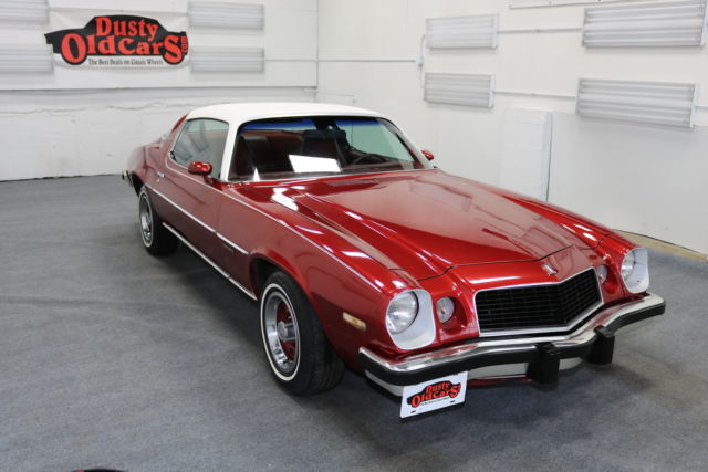 1975 red runs drives body int vgood 350v8 3 spd auto!