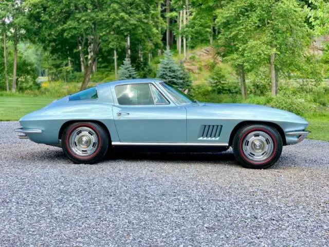 1967 chevrolet corvette rareâ elkhartâ blueâ overâ tealâ 327/350hpâ factâ a/c manual v8