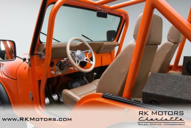 1978 jeep cj 5 orange jeep 350 v8 4 speed manual