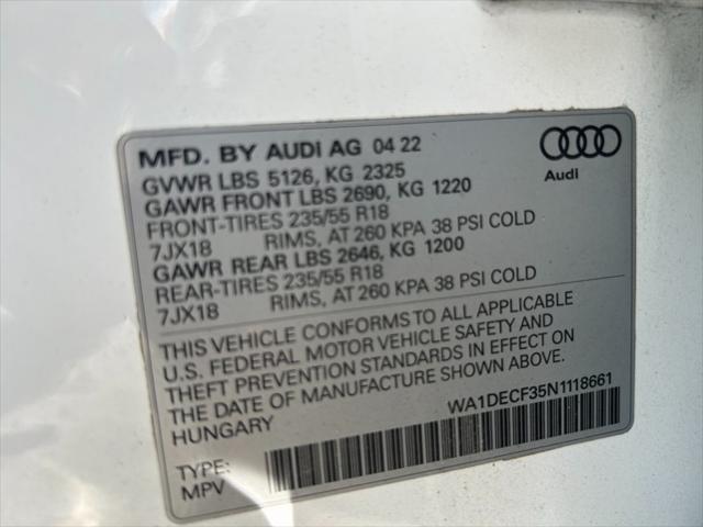 2022 audi q3 45 s line premium