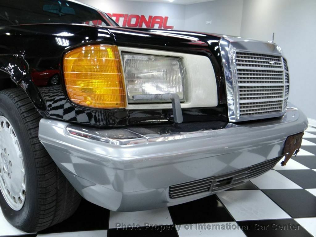 1987 mercedes benz 560sel flagship luxury sedan black over palomino needs work!