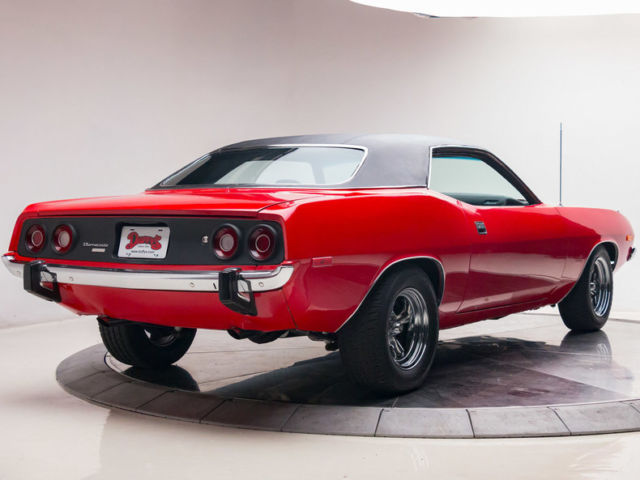 1973 plymouth barracuda 360 v8 coupe red metallic pearl