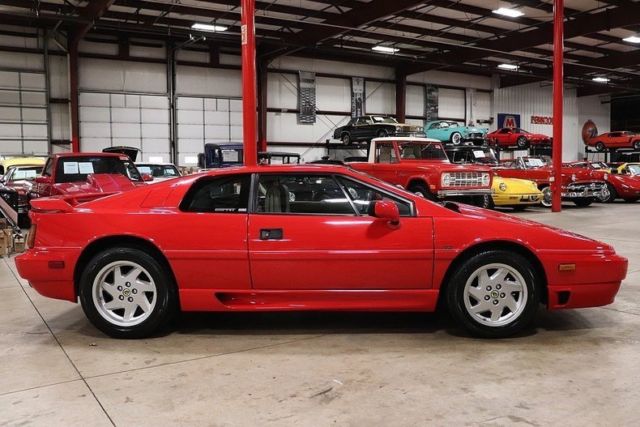 1990 lotus esprit 25537 miles red coupe 2.2l turbo i4 5 speed manual