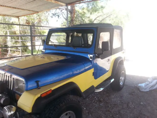 jeep wrangler s 4x4soft top 80000 orig. miles half door & winch