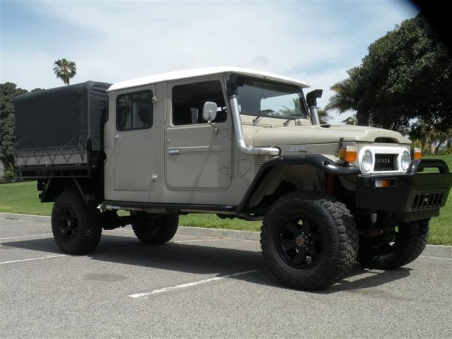 restored 4 dr fj45 land cruiser crew cab pickup 300hp v8 t400 automatic 30 photo