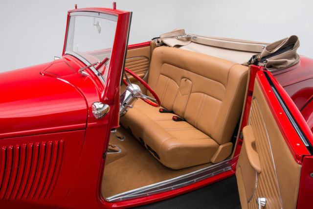 1934 ford cabriolet 638 miles red convertible 302 v8 4 speed automatic