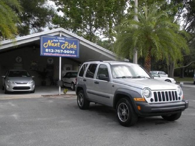 clean 2006 jeep liberty sport 4x4, silver with gray/black sport leather in tampa, fl