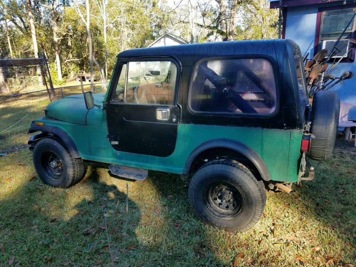 1986 jeep cj7 suv green 4wd manual cj7