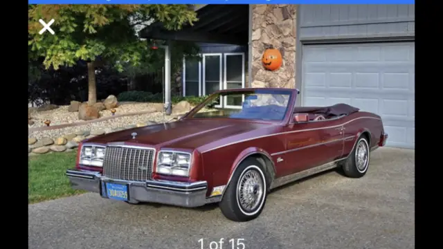 1983 buick riviera convertible all original paint 2 owner since new