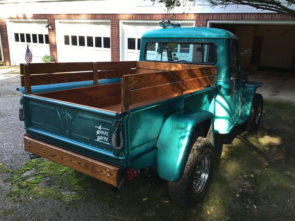 1959 jeep willys truck pickup green 4wd manual