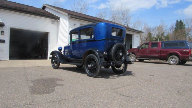 1929 ford model a 2 door tudor driver!new paint wiring noreserve rust free video