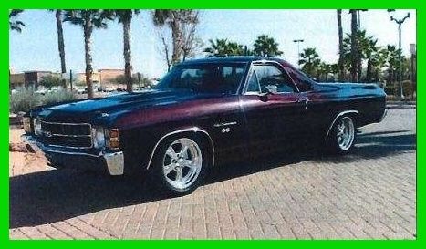 1971 cheverolet el camino super sport small black 383 stroker turbo automatic ks