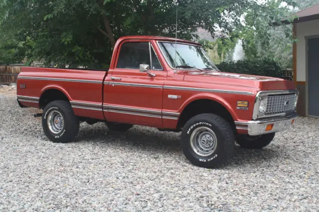 1972 chevrolet k 10 super cheyenne shortbed 4x4 a/c tilt tachometer restored