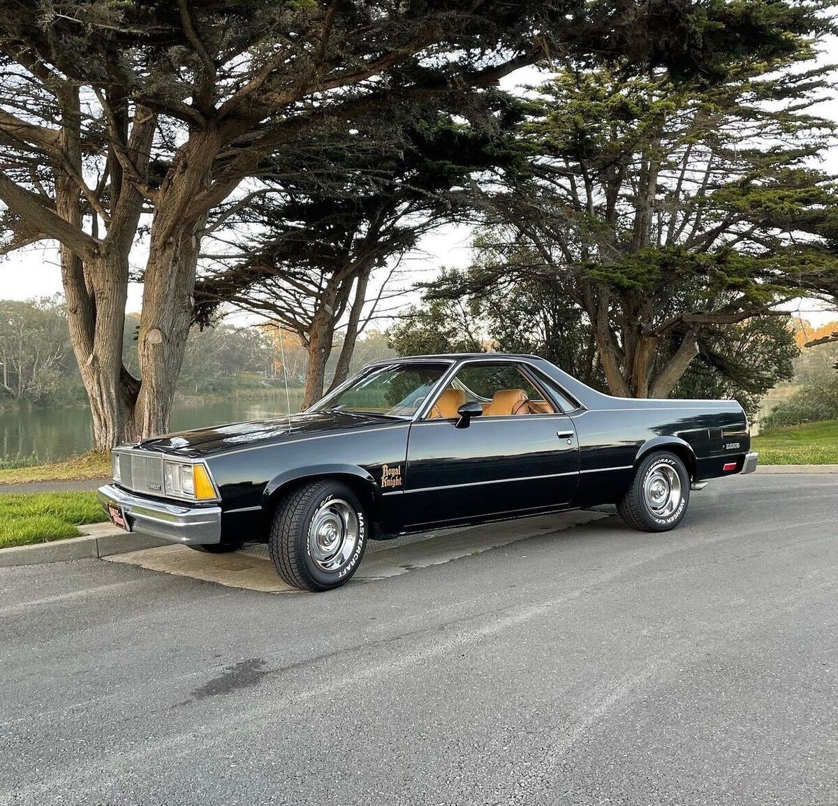 1980 chevrolet el camino pickup black rwd manual royal knight