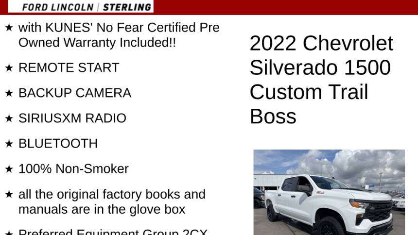 2022 chevrolet silverado 1500 custom trail boss
