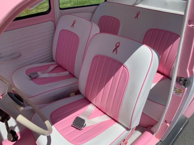 gorgeous breast cancer, find a cure 1955 oval bug rare euro spec semaphores
