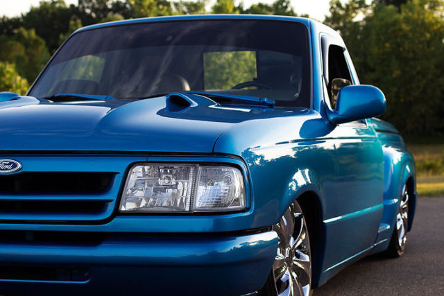 clean custom show bagged 1994 ford ranger splash minitruck