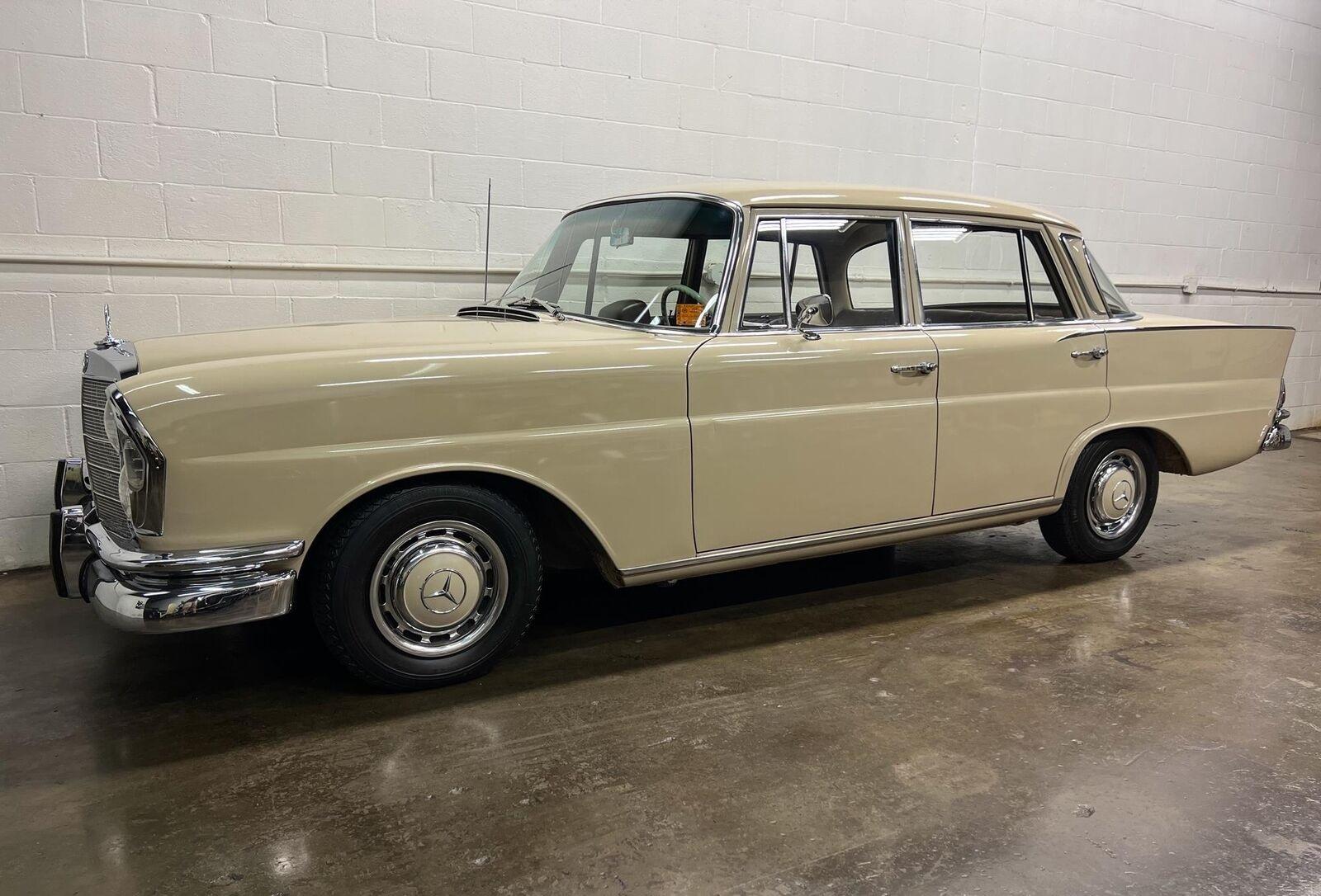 1966 mercedes benz 200 series 34649 miles light beige sedan inline 6 manual