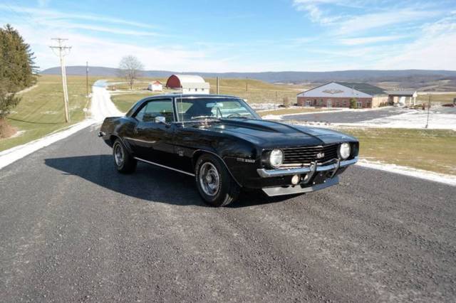 1969 chevrolet camaro realtuxedoblack/blackfactory a/c ss*cowlhood*ps*pb
