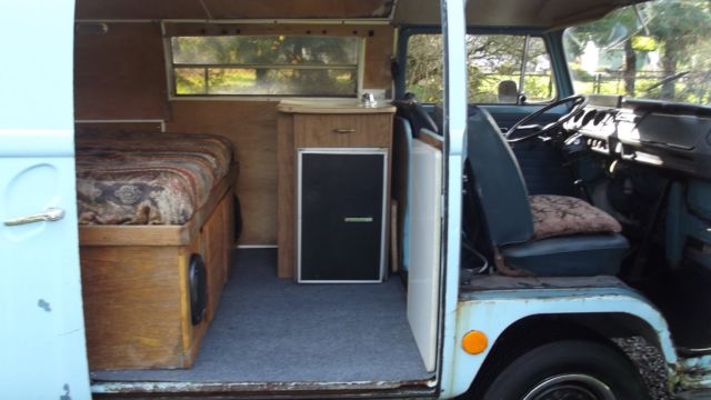 panel van rare mcode options factory neptune blue w/ blue leatherette interior