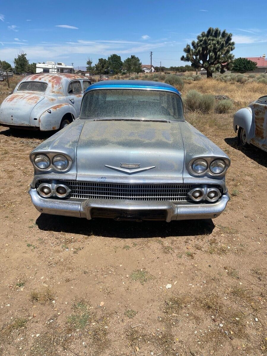 1958 chevrolet brookwood wagon blue