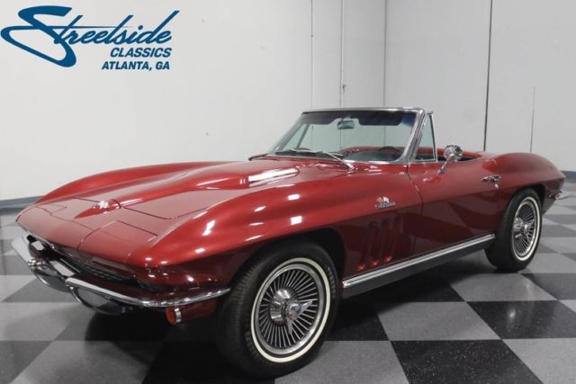1966 chevrolet corvette 427 36750 miles milano maroon roadster 427 v8 4 speed ma