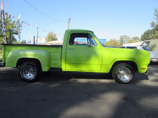 1972 dodge ram 100 1/2 ton short box step side truck 318, auto, hemi cuda green
