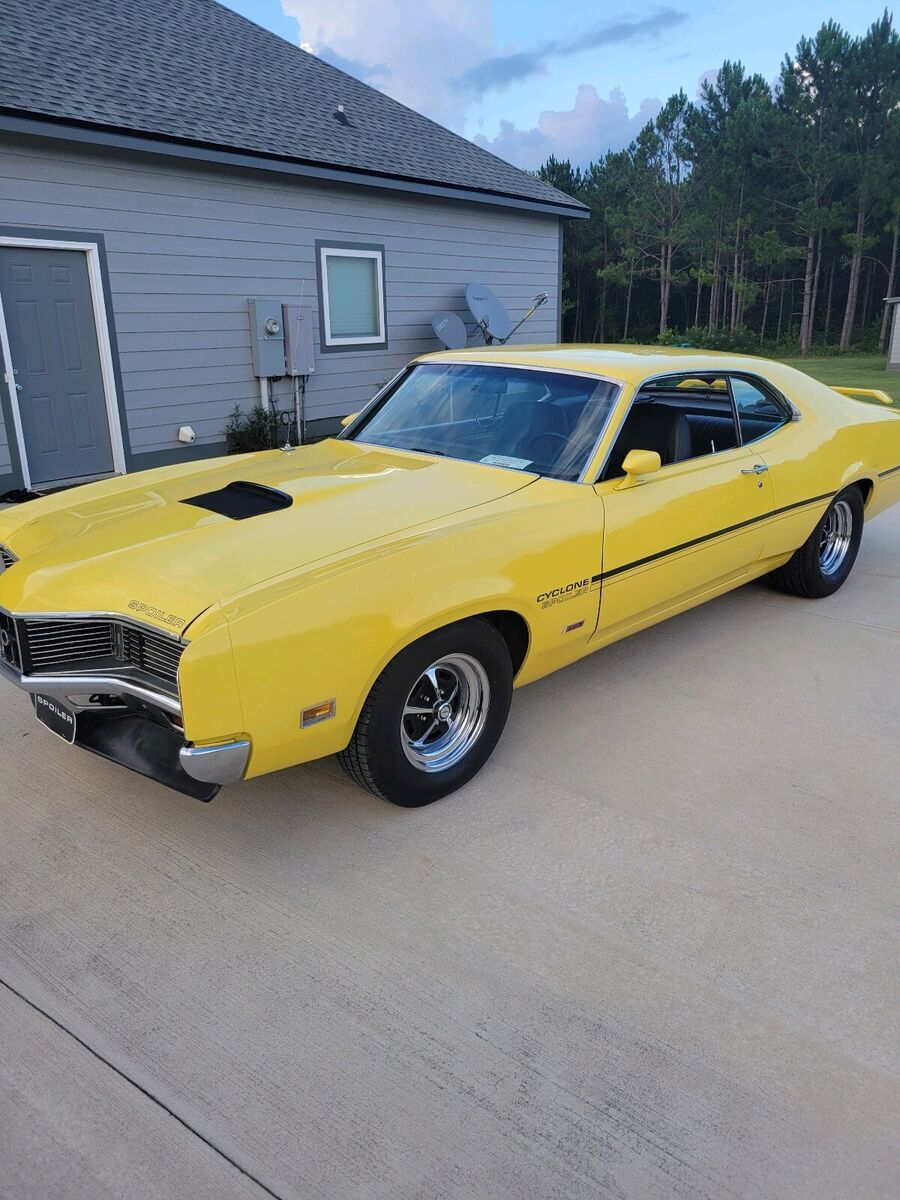 1970 mercury cyclone sportscar yellow rwd automatic