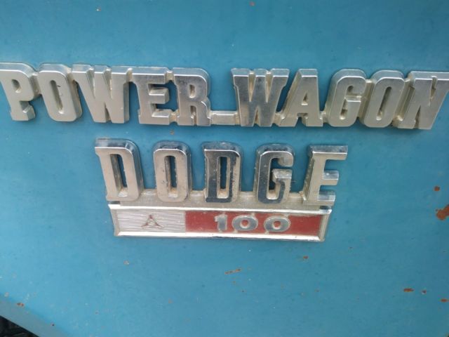 rare 1970 dodge power wagon 4x4 v-8 318 4 speed all stock and original w100