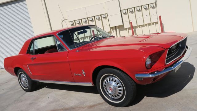 1968 ford mustang 289 c code san jose west coast car! p/s!candyapple