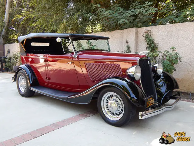 1933 ford phaeton henry steel grand touring-resto rod jaguar independent gm 350