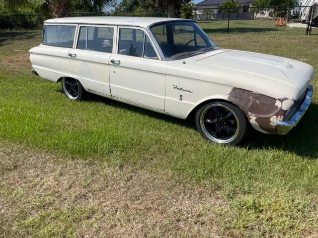 1960 ford falcon wagon white rwd manual