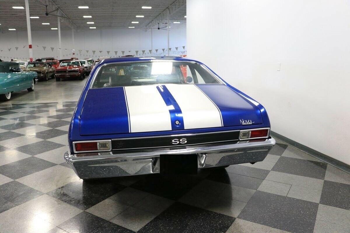 1969 chevrolet nova ss 396 tribute chevy muscle sports blue metallic car coupe