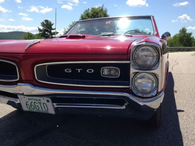 1966 pontiac gto convertible 4 speed - all numbers matching origina - very clean