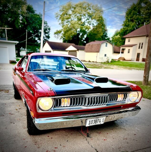 1972 plymouth duster coupe red rwd automatic twister