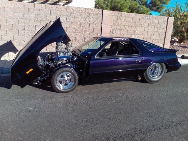 black violet pearl pro street muscle car big block mopar dodge daytona tilt nose