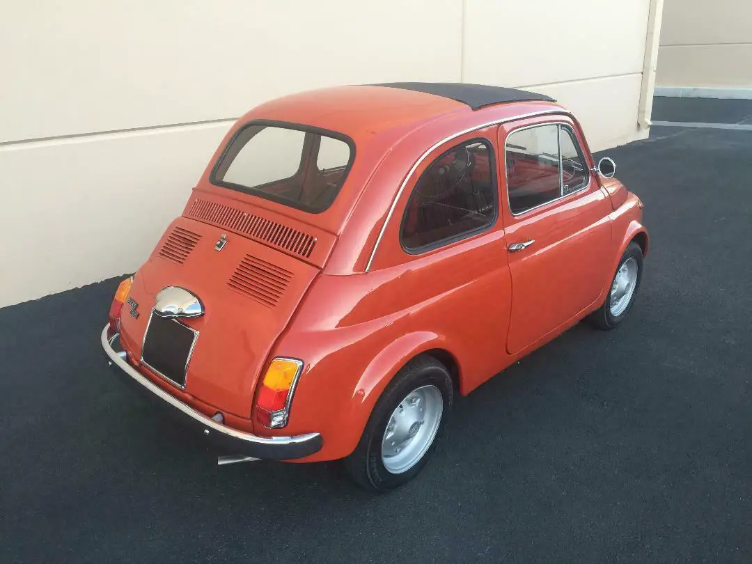 1975 fiat 500r - red - sunroof top - black interior - runs and looks great