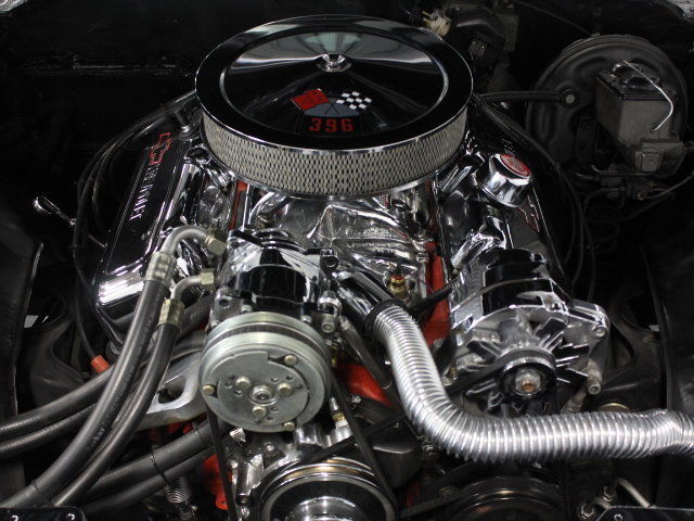 original l34 big block, #'s matching, slick black paint, muncie 4 speed, new a/c