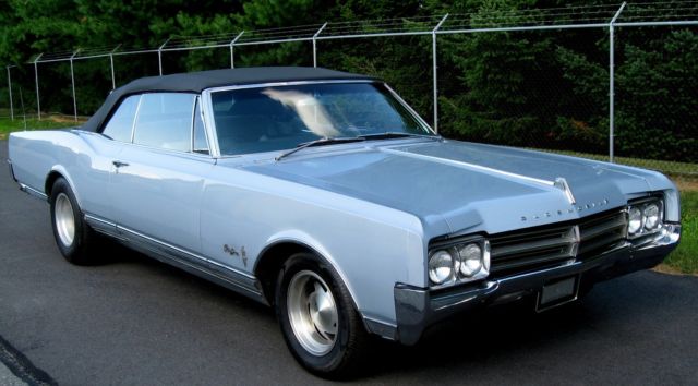 1965 rare starfire convertible 425/370hp,silver blue/blue,black ptop,pw,ps,pb,pa